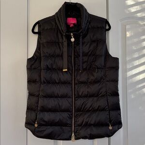 Lily Pulitzer black puffer vest